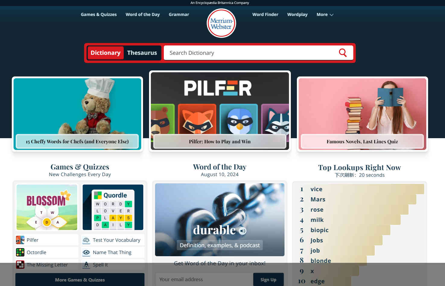 Merriam-Webster官网
